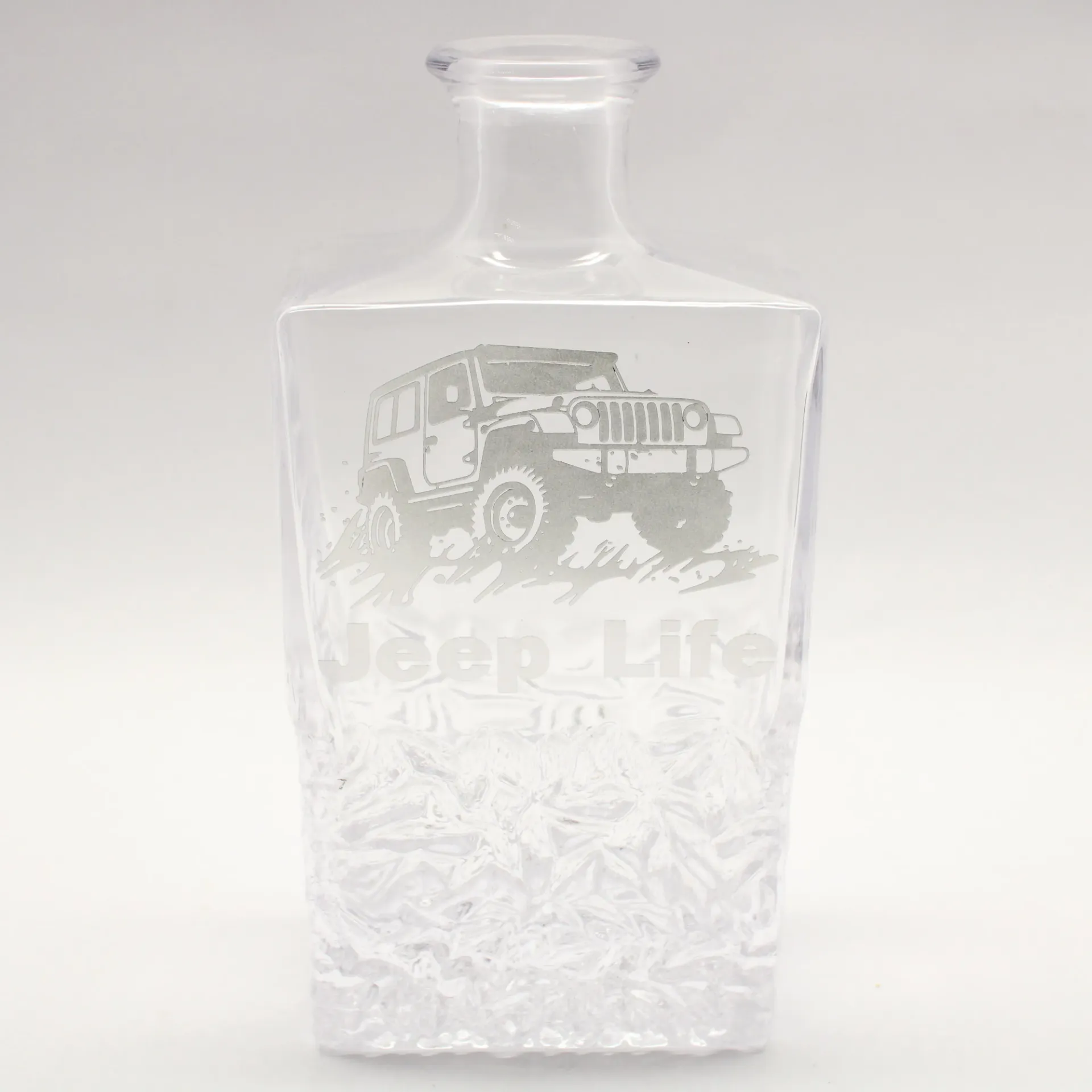 Custom Etched Rectangle Decanter