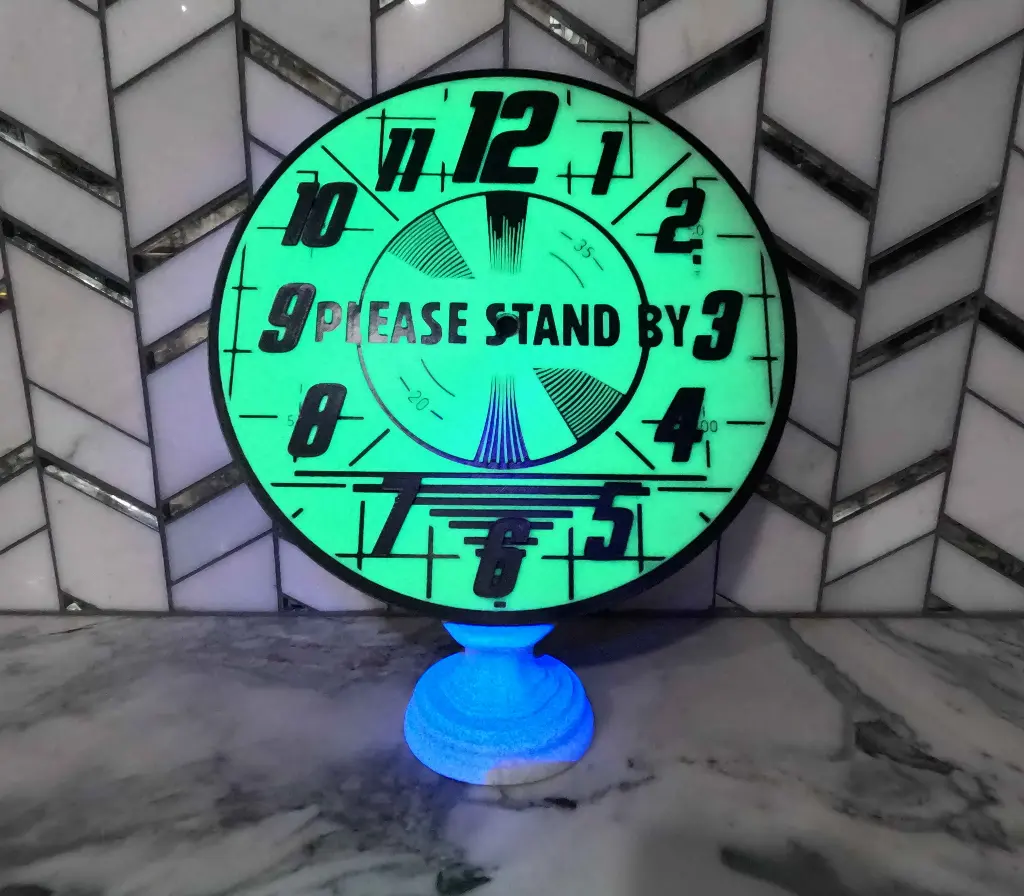 "Please Stand By" Retro themed Clock